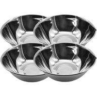 BURI Schüssel 4x Edelstahl Schüssel 27cm Rührschüssel Salatschüssel Servierschüssel  Edelstahl