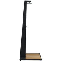 vidaXL Gartendusche  Bodendusche Poly Rattan WPC