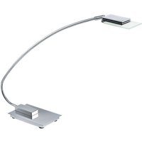 EGLO LED Tischleuchte  LED Leuchtmittel fest verbaut  Warmweiß  LED Schreib Tisch Leuchte Arbeitszimmer ALU Glas Lampe Nacht Licht