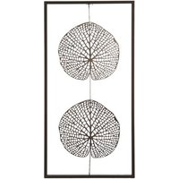 GILDE Wanddekoobjekt GILDE Wanddeko Leafs   braun silber   H. 61cm x B. 31cm  1 Stück 