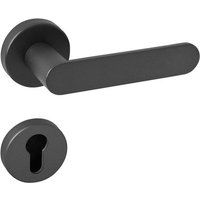 SO TECH  Drückergarnitur Türdrücker SAM Aluminium Oval Rosette  Profilzylinder Türgarnitur für Eingangstür anthrazit