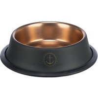 TRIXIE Futternapf BE NORDIC Edelstahlnapf schwarz/bronze für Hunde
