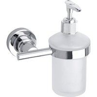 tesa Seifenspender 1x tesa luup Seifenspender   Komplett Set  2 tlg   chrom weiß 10 cm : 12 5 cm : 15 5 cm