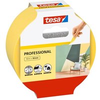 tesa Kreppband PROFESSIONAL Malerband  Packung  1 St  Abklebeband. Malerkrepp für sauberes Abkleben bei Malerarbeiten   gelb