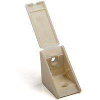 SO TECH  Winkelbeschlag Korpusverbinder Eckverbinder 27 x 27 x 20 mm mit Klappdeckel  Spar Set  100 St   100 Stück Möbelverbinder elfenbeinfarben