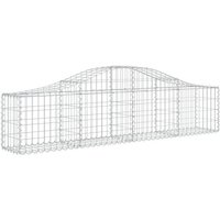 vidaXL Blumentopf Gabionen mit Hochbogen 20 Stk. 200x30x40/60 cm Verzinktes Eisen  20 St 