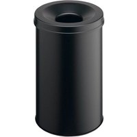DURABLE Mülleimer 1 Papierkorb SAFE mit Flammenlöschkopf 30l   schwarz  Flachdeckel mit Einwurföffnung