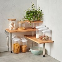 Eckregal aus Bambus  ca. 43x43x38cm