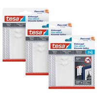 tesa Klebehaken  Dekoration  Bilder  Leinwände   Packung  6 St.  inkl. Powerstrips   Selbstklebende Nägel für empfindliche Oberflächen   rückstandslos