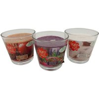 BURI Tafelkerze Duftkerze im Glas Weihnachtsduft Winterdüfte Weihnachtskerze Raumduft