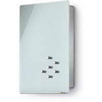 blomus Schlüsselkasten Glas Magnettafel  VELIO  30 x 20 cm Hochformat  7 gummierte Haken  inkl. 6 Magnete