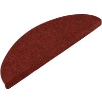 vidaXL Stufenmatte Stufenmatten Selbstklebend 15 Stk. 56x17x3 cm Rot  Rechteckig  Höhe: 3 mm