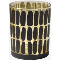 Kerzenglas mit Streifen in zwei verschiedenen Größen