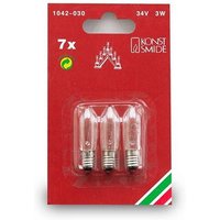 KONSTSMIDE LED Lichterkette KONSTSMIDE 1042 030 Ersatzbirnen F A 7 Flg. Leucht Er 34V 3 W  3 Stk 