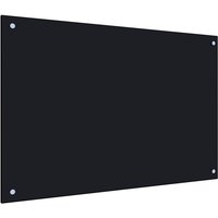 vidaXL Küchenrückwand Küchenrückwand Schwarz 90 x 60 cm Hartglas Nieschenverkleidung Spritzs