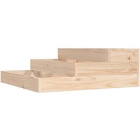 vidaXL Pflanzkübel Pflanzkübel 78x78x27 cm Massivholz Kiefer Anzucht Gemüse Kräuter
