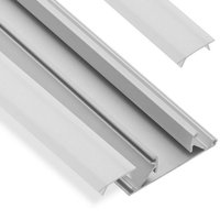 SO TECH  LED Stripe Profil LED Aluprofil 47  2 m Länge  opal für 19 mm Plattenstärke  Profilleiste zweiseitig versch. Ausführungen