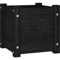 vidaXL Pflanzkübel  Pflanzkasten Schwarz 31x31x31 cm Massivholz Kiefer