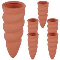 relaxdays Bewässerungssystem Tonkegel zur Bewässerung im 6er Set