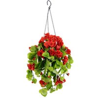 Kunstblume Geranie  my home  Höhe 60 cm  Im Topf  mit Hängeampel  künstliche Geranien