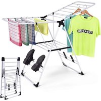 COSTWAY Turmwäscheständer  klappbar  platzsparend  ausziehbar 130 137cm