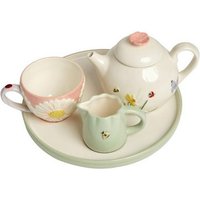 Next Becher Tierwelt Set Teekännchen  Tasse  Milchkrug Tablett  Steingut