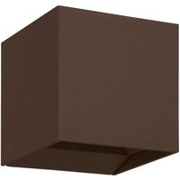 EGLO LED Wandleuchte Calpino 3  Leuchtmittel inklusive  Wand /Deckenleuchte   L10 x H10 x AL10 cm   rostbraun   2X2 8W inkl.