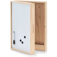 HTI Living Schlüsselkasten Schlüsselkasten  Memoboard  Holz mit Whiteboard