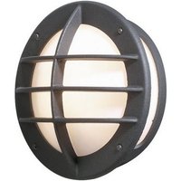 KONSTSMIDE LED Außen Wandleuchte  LED wechselbar  Warmweiß  Fassadenlampe Hauswand  Kellerleuchte Terrassenleuchten Schwarz Ø 31cm