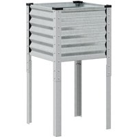 vidaXL Blumentopf Pflanzkübel 45x45x88 cm Verzinkter Stahl  1 St 