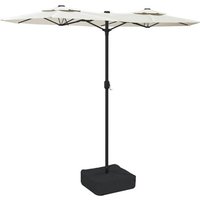 vidaXL Sonnensegel  Doppelsonnenschirm Sandweiß 316x240 cm