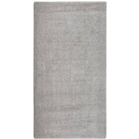 vidaXL Teppich Shaggy Teppich Hellgrau 80x150 cm Rutschfest  Rechteckig  Höhe: 2 mm