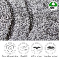 Andiamo Teppichboden Amberg  Strukturschlinge  Made in Belgium  rechteckig  Höhe: 9 mm  Breite 200  300  400 oder 500 cm  Hoch Tief Effekt  strapazierfähig