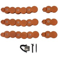 HTI Living Beetumrandung Beetumrandung Nessa Solar  LxH: 22x4.5 cm  Set  Beetumrandung mit 12 Modulen inkl. Solarbeleuchtung  Beetbegrenzung Beeteinfassung Rasenkante