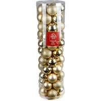 BURI Weihnachtsbaumkugel Weihnachtsbaumkugeln gold 55 tlg Christbaumschmuck Baumschmuck