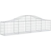 vidaXL Blumentopf Gabionen mit Hochbogen 11 Stk. 200x30x40/60 cm Verzinktes Eisen  11 St 