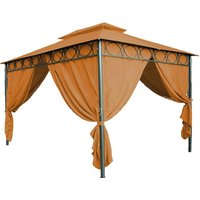 Spetebo Pavillon Ersatzdach Pavillon Ersatzdach Cape Town 4 x 3 m   terracotta  270 g/m    Stück  Ersatzdach   Garten Pavillondach mit Kaminabzug