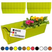 BURI Pflanzkübel Blumenkasten Europaletten 10er Set Hellgrün Pflanzkasten Balkonkasten