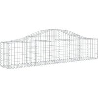 vidaXL Blumentopf Gabionen mit Hochbogen 5 Stk. 200x30x40/60 cm Verzinktes Eisen  5 St 