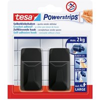 tesa Klebehaken tesa Black Hooks L Powerstrips Klebehaken Large Eckig  B x H  20 mm x   Black Hooks L 