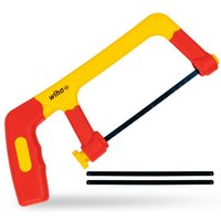 Wiha Bügelsäge Elektriker  43125   mit 3 Sägeblättern 150 mm  sauberer Schnitt  Kunstoff  Metall  VDE