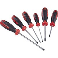 TOOLCRAFT Schraubendreher TOOLCRAFT Werkstatt Schraubendreher Set 6teilig Schlitz  Kreuzschlitz