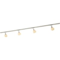 Lindby Schienensystem Leuchten Linaro  210.2 cm  Modern  Metall  Glas  silber  weiß  4 flammig  E14  1 Phasen