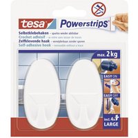 tesa Klebehaken tesa POWERSTRIPS  Klebehaken Large Oval Weiß Inhalt: 2 St.   POWERSTRIPS 